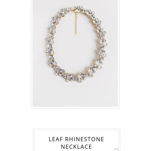 Sterling Jewelry - Leaf rhinestone necklace